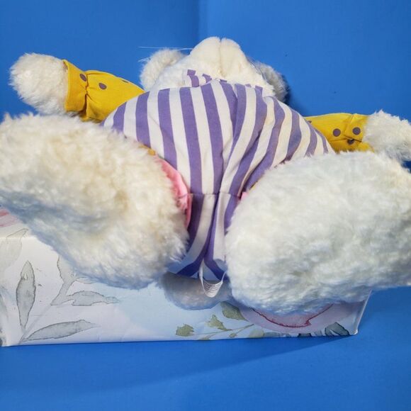 Vintage Gibson Greetings White Easter Bunny Rabbit 15" Plush Stuffed Animal - Picture 4 of 10